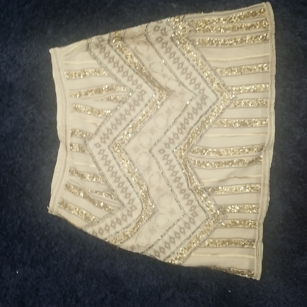 Anthropologie Sequins mini skirt